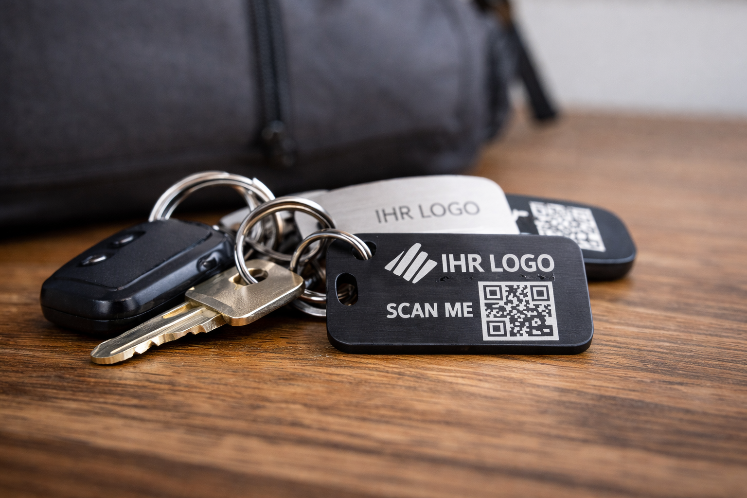 Lost & Find Tag mit Logo – Produktfoto