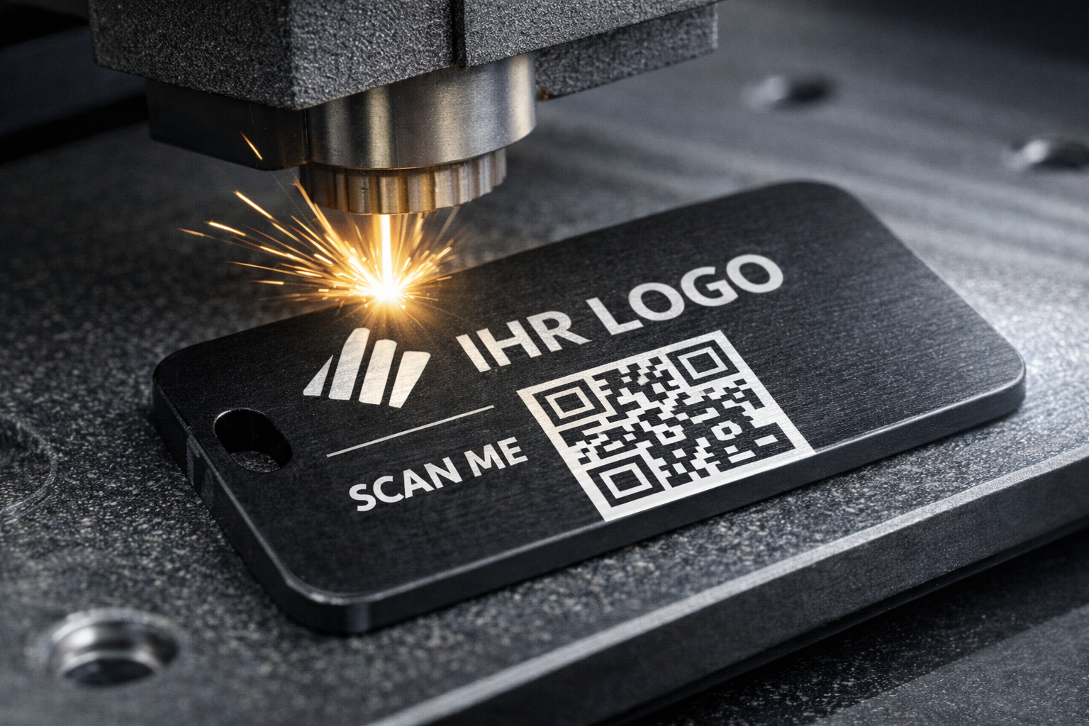 Logo-Lasergravur – Close-up